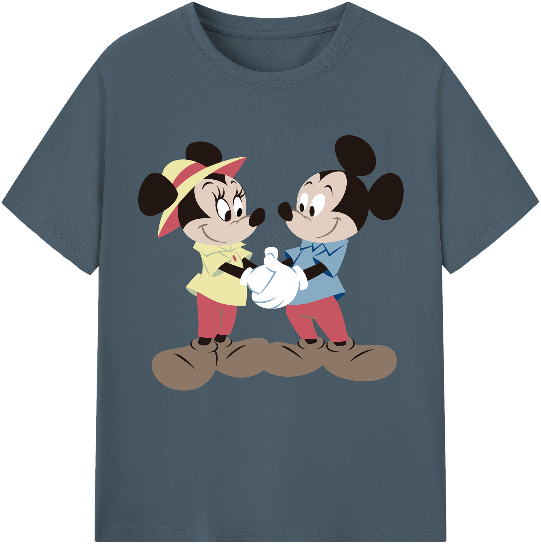（画像用） ミッキーマウス Mickey Mouse 綿100％半袖Tシャツ（フロントプリント）